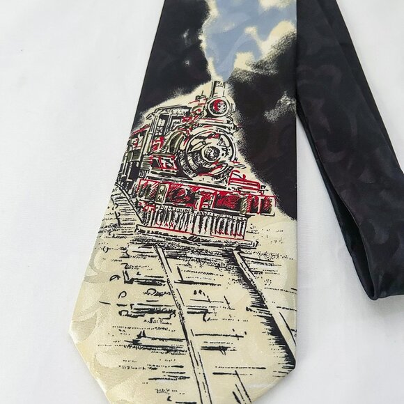 Dino Romaro Men's Train Necktie - Picture 2 of 3